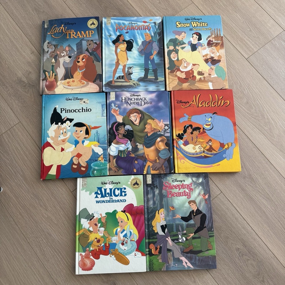 Vintage Disney Books Classic Story Books Collections‎ Lot Of 8